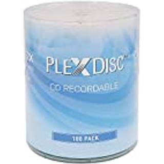 Plexdisc CD -R 700MB 52X Logo Top Blank Discs - 100 Pack | WRIBERITE bulk -cd'er til musiklyd og dataregistrering | Ideel til forbr?nding af musi