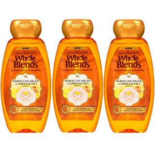 Garnier hele blandinger marokkanske argan & camellia -olier, der lyser shampoo til silkeagtig skinne 12,5 fl oz 3 tælling (emballage kan variere)
