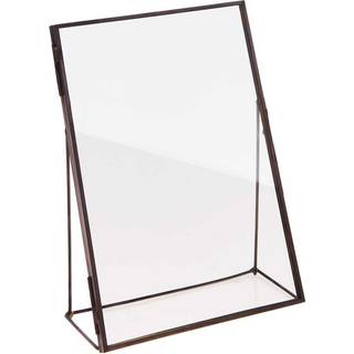 Metallrahmen zum Aufstellen mit doppelter Glasscheibe schwarz 13x18cm