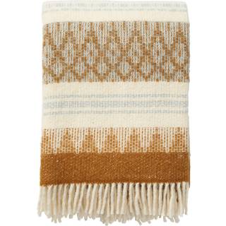 Klippan Yllefabrik Freja Plaid 130x200 Cm Amber - Plaider & Tæpper Uld Rav - 212403