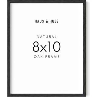 Haus og nuancer moderne 8x10 billedramme sort - minimalistisk 8x10 sort ramme lavet af naturligt tr?, der kommer klar til at h?nge tynd 8x10 ramm