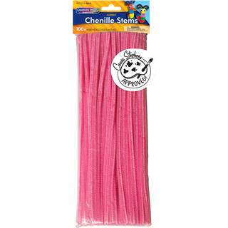 Kreativitet Street Chenille St?ngler/r?rrensere 12 tommer x 4mm 100-delt pink