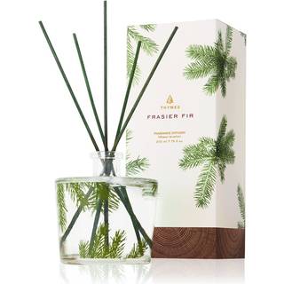 Thymes Frasier Fir Diffuser - Pine Needle Design - Home Fragrance Diffuser Set inkluderer Reed Diffuser Sticks Fragrance Oil and Glass Flaske Oil