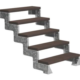 DOLLE Gardentop terrassetrappe med Trimax, mørkebrun - 5 trin
