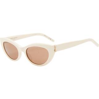 Saint Laurent SL M115 004 54 Solbriller Kvinder Hvid - Ivory - 54mm