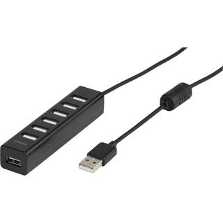 Vivanco - hub - 7 ports USB hub - 7 ports - Sort