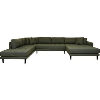 Lido U-Sofa Åben Ende - Olivengrøn - Chaiselong til højre