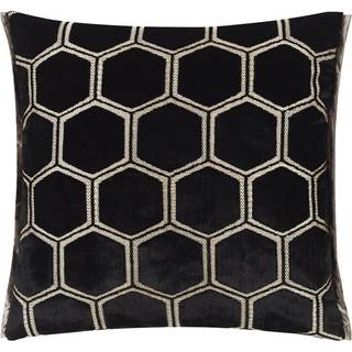 Designers Guild Manipur Pude 43x43 Cm Noir - Pyntepuder & Betræk Bomuld Sort - CCDG1155