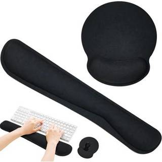 Ergonomisk Tastatur og Musemåtte - Sort