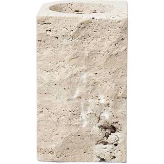 Louise Roe Gallery Object Light Lysestage 18 Cm Travertin - Lysestager Marmor Travertine - 10230-8-24