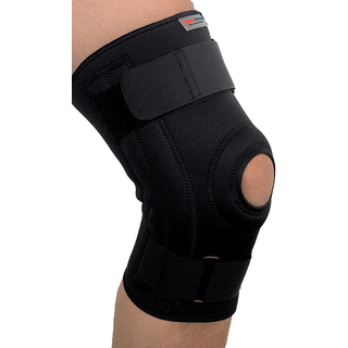 Super Ortho Knee Support with Splints - Black