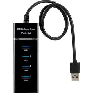 Universal 4-Port SuperSpeed USB 3.0 Hub - 25cm - Sort