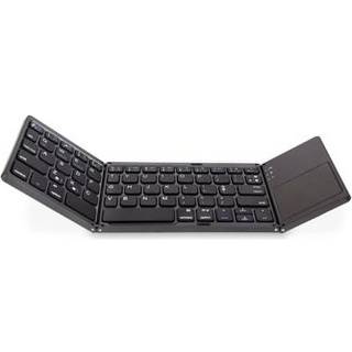 Foldbart Trådløst Tastatur med Touchpad BK06 - Sort