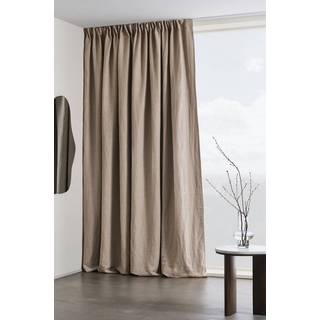 AURORA mørklægningsgardin hør 1 længde ekstra bred - Beige