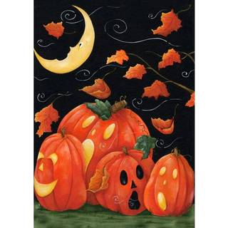 Toland Home Garden 28x40 tommer dobbeltsidet husflag Halloween flag skr?mmende nat Spooky Halloween Garden Flag til udend?rs g?rdflagdekoration