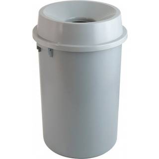 Affaldsspand 60 l grå plast med åben top H:68 cm Diameter 45 cm