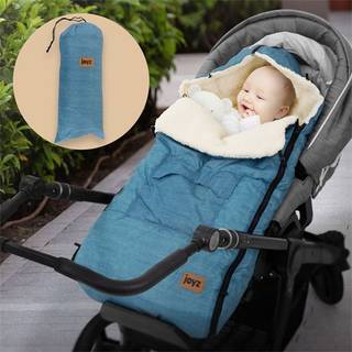 Joyz baby footmuff, denim blue, fleece sædepolstring