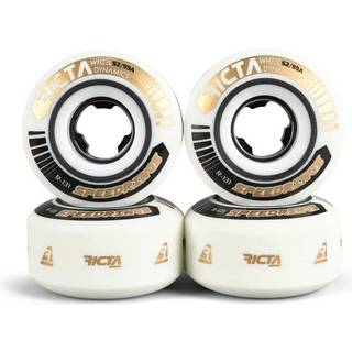 Ricta Speedrings 99A Slim Skateboard Hjul 4-Pak (52mm - Hvid/Sort/Guld)