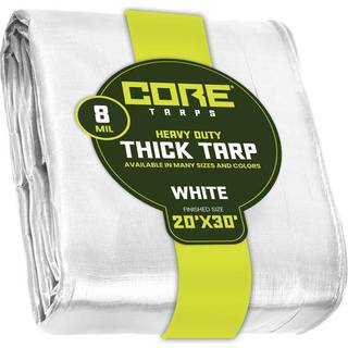 Kerne tarps Heavy Duty 8 Mil Tarp Cover Vandtæt UV -resistent Rip and Tear Proof Poly Tarpaulin med forstærkede kanter til tagcamping Patio Pool