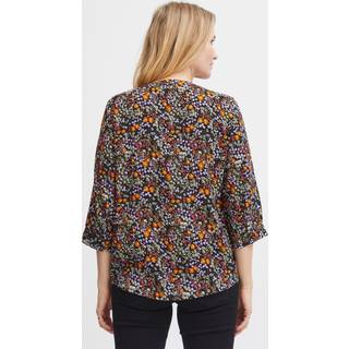 Blomstermønstret Bluse, Russet Orange Mix, S