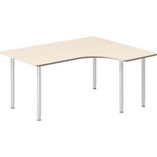 Skrivebord DNA, Birk 1600x1200 mm Højre I-ben/Alugrå