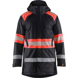 Blåkläder 4485 High Vis Vinterparkajakke / High Vis Vinterparkajakke - S - Sort/High Vis Rød
