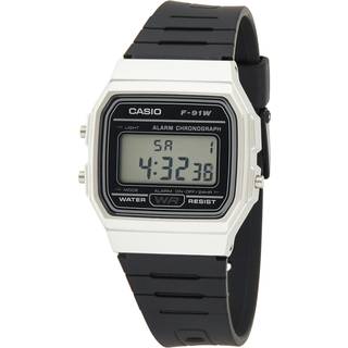 Unisex Casio F-91 Sølvur med Bio Harpiks Rem - Ø 35 mm