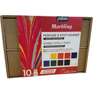 Pébéo 758495 Et sæt farver til marmorering 10 x 45 ml