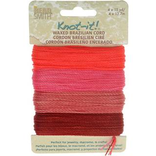 Perlsmith knude den voksede polyester -ledning - blomstervibber - 1 mm diameter - 4 ledninger 15 meter hver - Lav smykker makrame venskab armb?nd