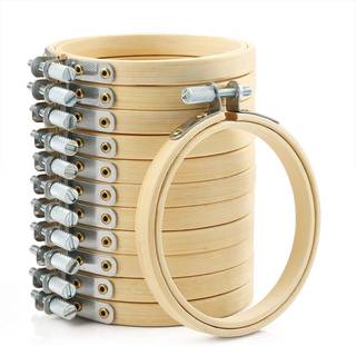 Pllieay 12 stykker 3 tommer broderi hoops bambus cirkel kryds stitch hoop ring til broderi kunst h?ndv?rk praktisk syning og dekoration
