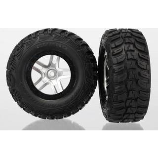 Traxxas 6874 Tires & Wheels Kumho/S-Spoke Chrome-Black 4WD/2WD Rear
