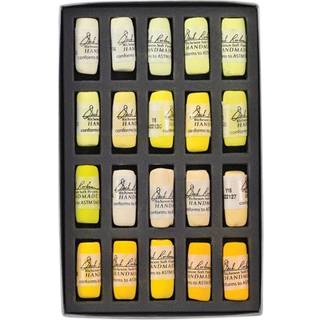 Jack Richeson 20 Piece Color Value Yellows Hand Rolled Soft Pastel Set
