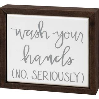 Primitiver af Kathy Wash Your Hands (No Seriadly) Home D? Cor Sign