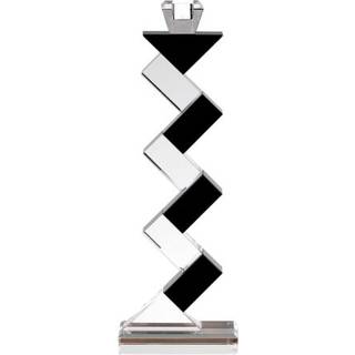 14 h?ndlavet krystalpar af sorte accent lysestager