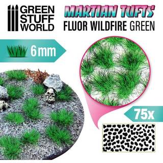 "Martian Fluor Tufts: Fluor Wildfire Green"