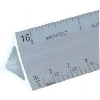 Alumicolor Aluminium Arkitekt Hollow Drafting Scale for School Office Art and Drafting 12n Black