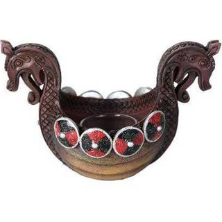 Pacific Giftware Ancient Nordic Viking Longship Votive Candle Holder Viking Decor 6,75 tommer