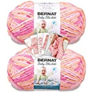 Bernat Baby Tæppe Yarn - Big Ball - 2 Pack With Patterns (Peachy)