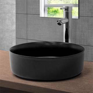 ECD Germany Design håndvask Ø 355 x 120 mm, keramisk rund hvid