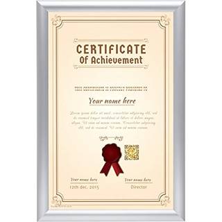 Snapezo MEDDELELSE RAMM 11X17 tommer s?lv 1 tommer aluminiumsprofil Frontbelastning Snap Frame Wall Montering Sleek Series