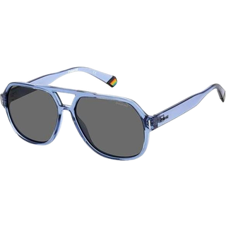 Polaroid PLD 6193/S Polarized PJP/M9 57 Solbriller Mænd Blue - Transparent Light Blue - 57mm