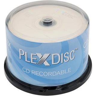Plexdisc CD -R blanke diske 700MB 52x logo Top Recordable Media - 50 Pack Cake Box (FFP) Blank CDS CDR Disc