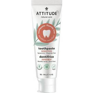 Attitude fluoridfri tandpasta plante- og mineralbaseret ingredienser vegansk grusomhedsfri og sukkerfri følsom spearmint 4,2 oz