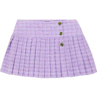 Versace Kids Medusa pleated tweed skirt - purple - Y 14