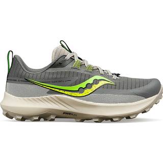 Saucony Peregrine 13 Trail Running Shoe Women - Grey, Neon Green, Size 5 - grey