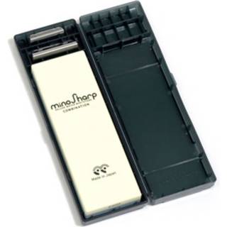 MinoSharp 472 keramischer Schleifstein Körnung 1000 / 8000 - Blau,Gelb,Schwarz,Silber
