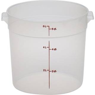 Cambro RFS6PP190 Camwear 6-liter rund madopbevaringsbeholder Polypropylen Gennemsigtig NSF