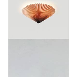 Plisado loftslampe, grå, Ø 50 cm
