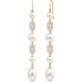 Julie Sandlau Sophia Chandeliers Øreringe 22 kt. Forgyldt Sølv HKS732GDWHPLCZ - Dame - 925 Sterling Silver