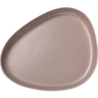 Lind Dna Stoneware Tallerken 35x30 Cm Warm Grey - Asietter Stentøj Varmgrå - 991428